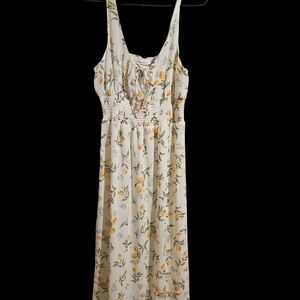 Sincerely Jules Cream and Yellow Floral Maxi Dress